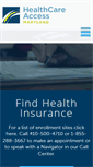 Mobile Screenshot of healthcareaccessmaryland.org